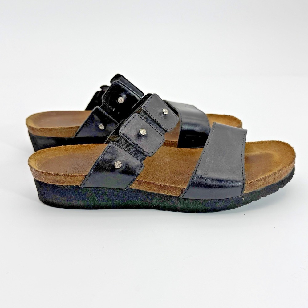 Naot Ashley Leather Rhinestone Embellished Sandals Comfort Women's EU 38 US 7